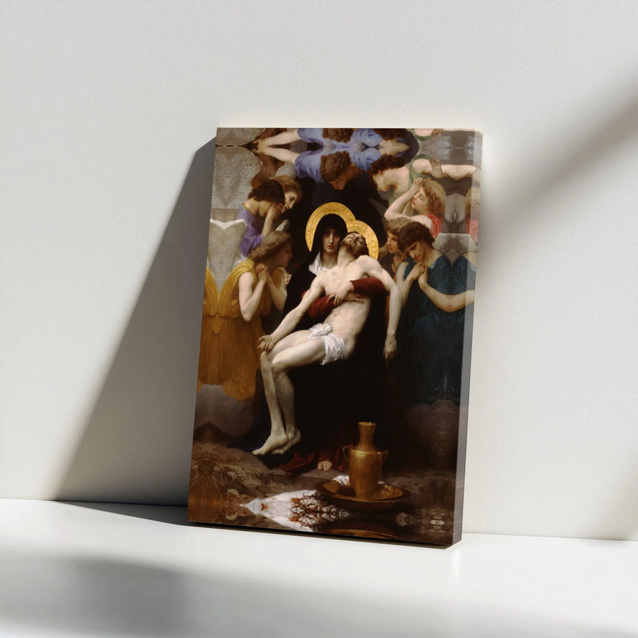 Pieta by Bouguereau Canvas Wall Art | Renaissance Religious Masterpiece | Gallery-Wrapped Premium Print | Spiritual Home Decor Gift