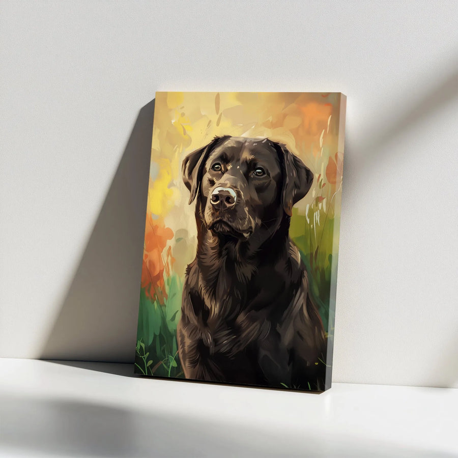 Black Labrador Retriever Wall Art | Watercolor Dog Portrait | Premium Gallery-Wrapped Canvas | Dog Lover Gift & Home Decor