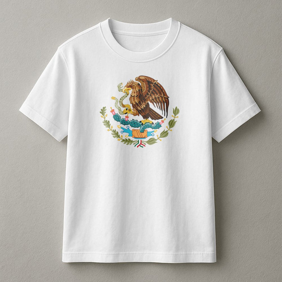 Mexico Eagle T-Shirt | Patriotic Mexican Coat of Arms Graphic | Premium Cotton Unisex Tee | Gift for Mexican Heritage and Culture Enthusiasts
