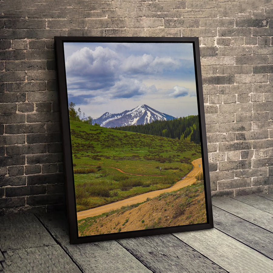 Mountain Landscape Canvas Art | Scenic Winding Road Nature Print | Premium 1.25-Inch Gallery Wrap | Home Office Wall Decor Gift