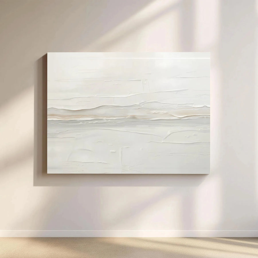 Textured Abstract Canvas Art | Modern Minimalist 3D Effect Painting Print | Premium Gallery Wrap | Japandi Style Living Room Decor