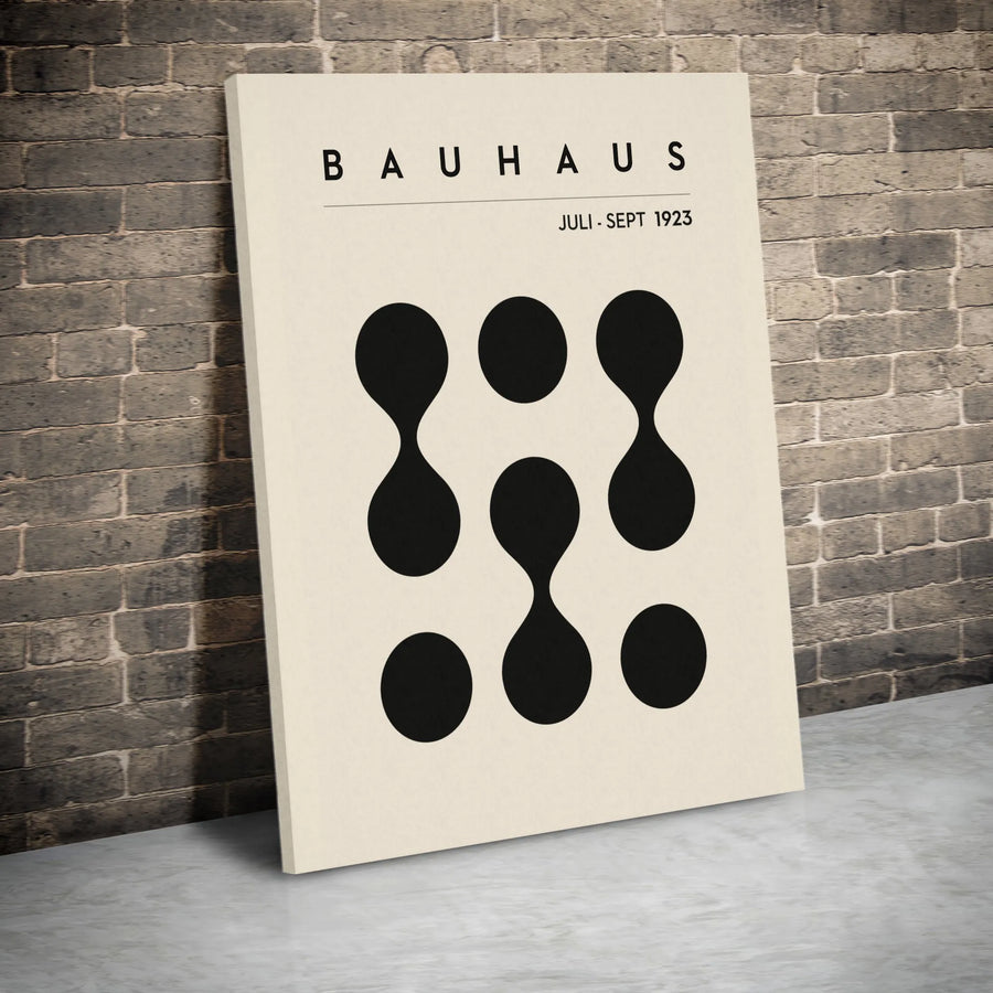 Bauhaus Wall Art | Abstract Geometric Exhibition Poster Print | Premium Gallery Wrapped Canvas | Minimalist Modern Living Room Home Decor Gift