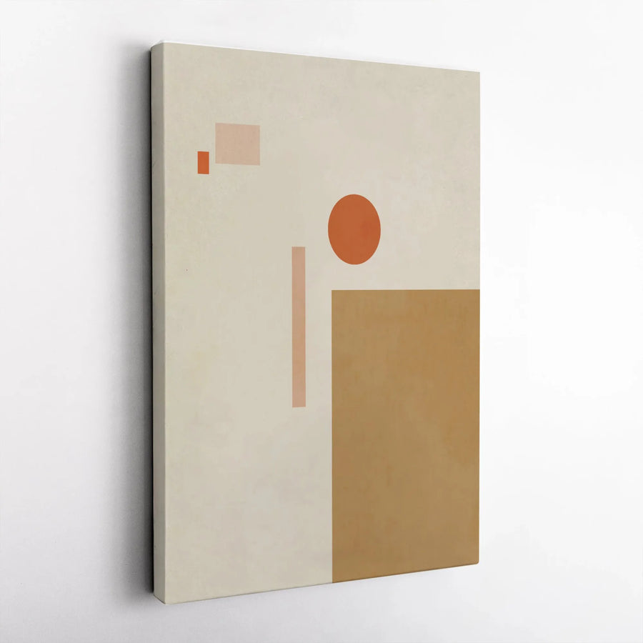 Abstract Geometric Canvas Print | Minimalist Earth Tone Wall Art | Premium Gallery Wrapped Canvas | Contemporary Home & Office Decor Gift