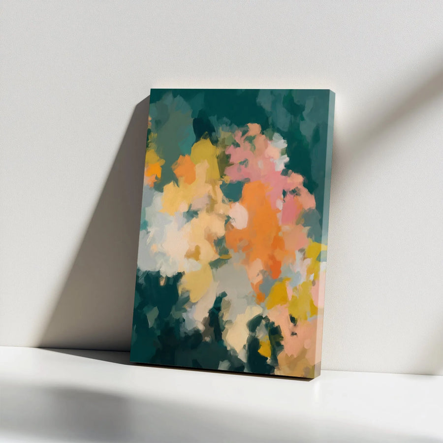 Abstract Vertical Canvas Wall Art | Colorful Brushstroke Painting Print | Premium 1.25" Thick Gallery Wrapped | Contemporary Home & Office Decor Gift