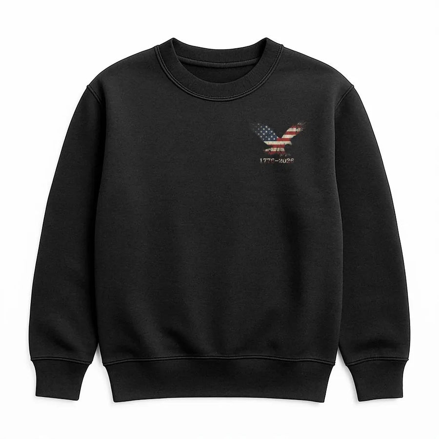 Patriotic Eagle Sweatshirt | Vintage American Flag 1776 Design | Premium Cotton Blend | USA Pride Crewneck Gift for Patriot