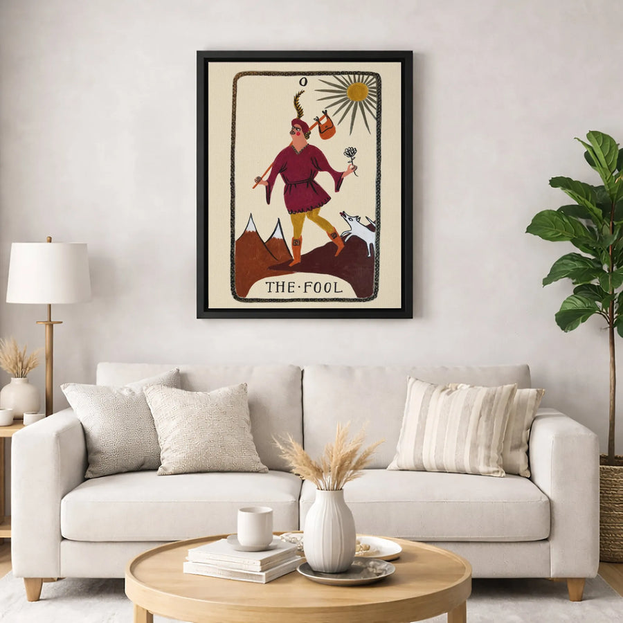 The Fool Tarot Card Wall Art | Mystical Bohemian Home Decor | Premium Gallery Wrap Canvas | Unique Spiritual Gift for Astrology Lovers