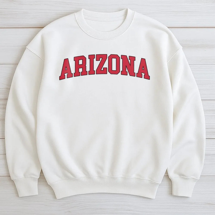 Arizona Sweatshirt | Vintage College Style Graphic | Premium Cotton Tee | Unisex State Pride Souvenir Gift