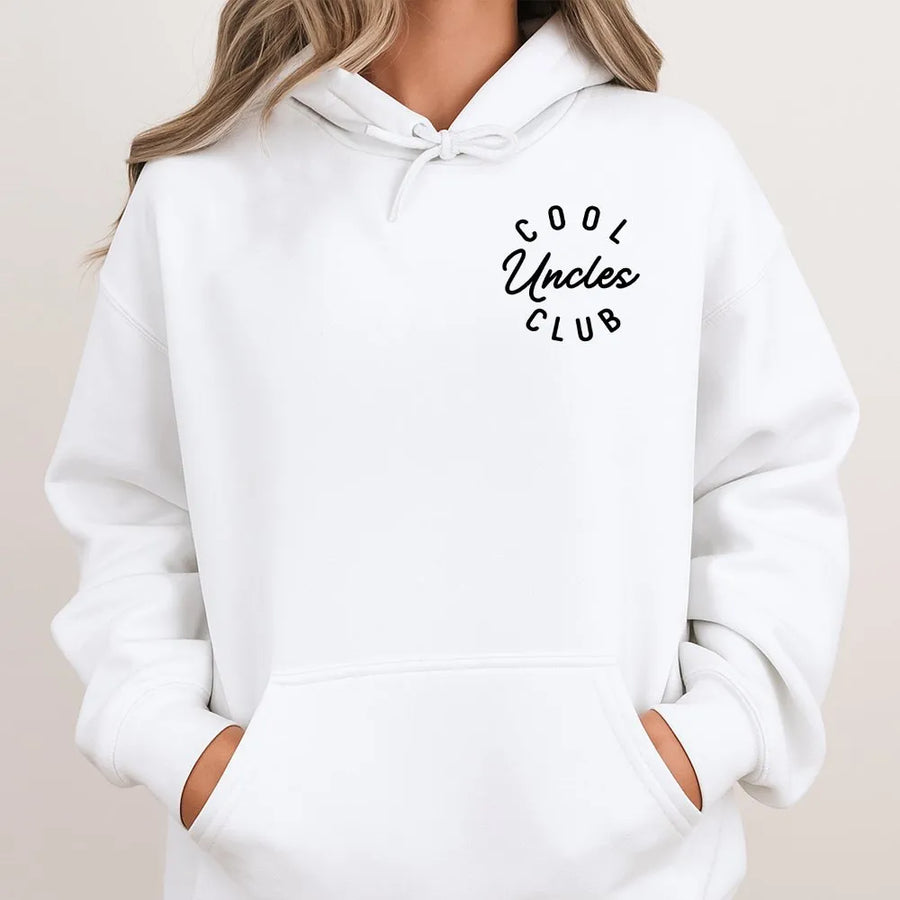 Cool Uncles Club Hoodie | Minimalist Script Crewneck | Premium Cotton Blend | Gift for Brother, Favorite New Uncle