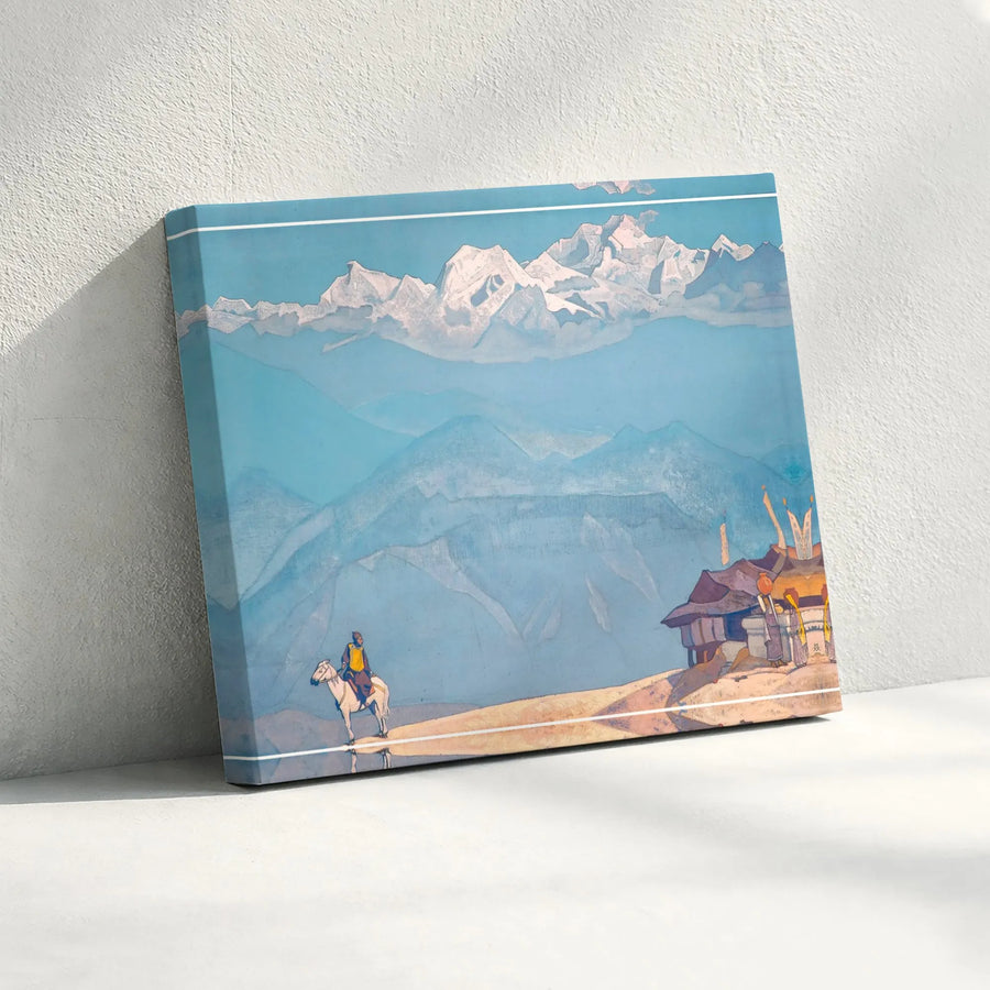 Himalayan Mountain Canvas Art | Serene Traveler Horse Landscape | Gallery-Quality Fade-Resistant Print | Large Wall Decor for Home Office
