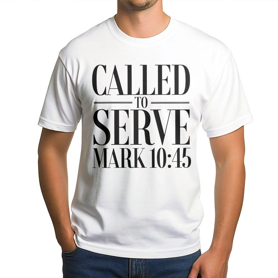 Called To Serve Christian T-Shirt | Mark 10:45 Bible Verse Design | Premium Cotton Unisex Graphic Tee | Faithful Religious Gift for Men and Women
