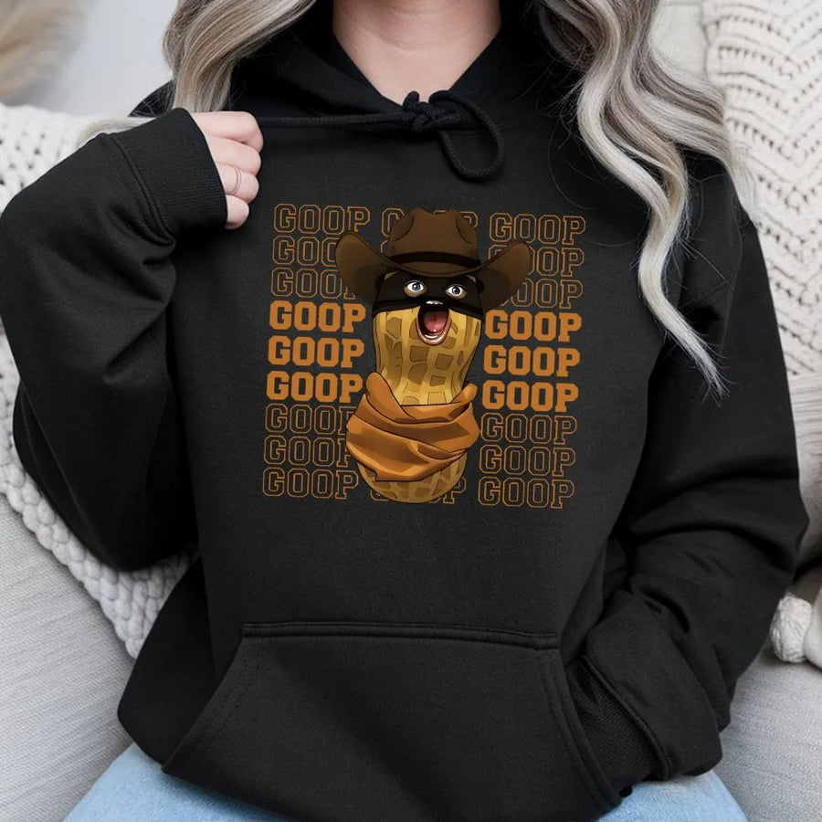Cowboy Peanut Hoodie | Funny Meme Graphic Sweatshirt | Premium Cotton Blend | Gift for Meme Lovers and Internet Culture Fans