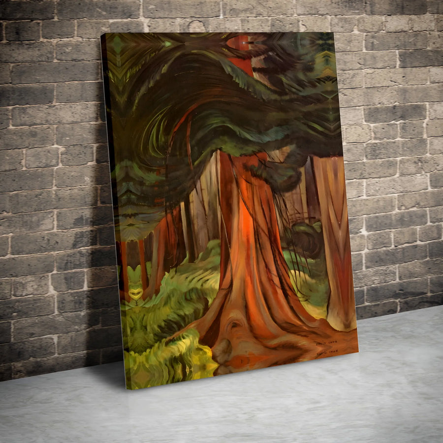 Emily Carr Red Cedar Forest Canvas Print | Impressionist Nature Wall Art | Gallery Quality 1.25 Inch Frame | Canadian Landscape Home Decor