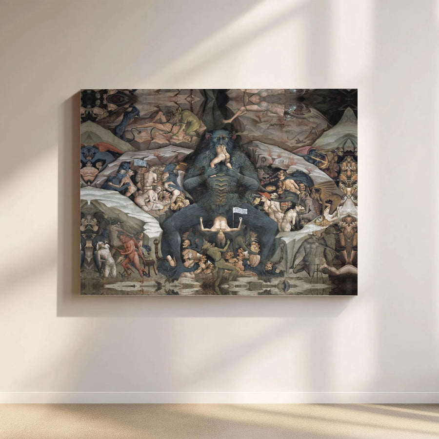 Giovanni da Modena Inferno Canvas Print | Renaissance Hell Fresco Art | 1.25" Gallery Wrap | Gothic Home Decor & History Gift