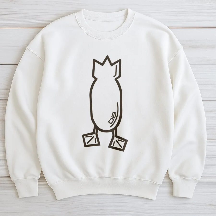 Duck Hunting Sweatshirt | Minimalist Bomb Duck Logo Design | Premium Cotton Blend Crewneck | Waterfowl Hunter Gift Apparel
