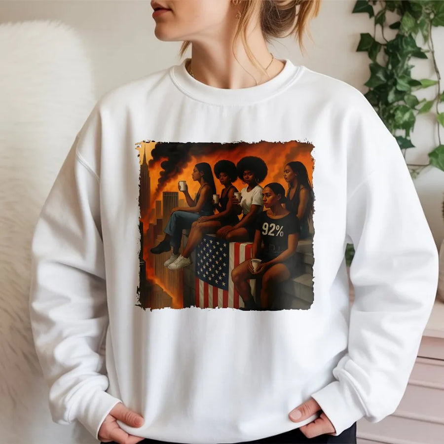 Black History 92 Percent Truth Sweatshirt | Political Commentary Graphic | Premium Soft Cotton | Gift for Black Women & Activists