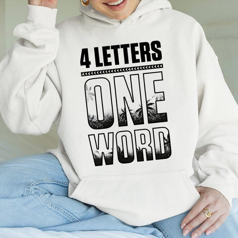 Yeet Hoodie | 4 Letters One Word Graphic Sweatshirt | Cotton-Polyester Blend | Wrestling Fan Gift for Men and Women