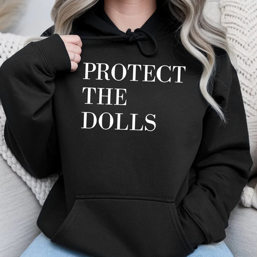 Protect The Dolls Hoodie | Trans Rights Activist Graphic Sweatshirt | Premium Cotton Blend | Equality Pride Gift For Allies