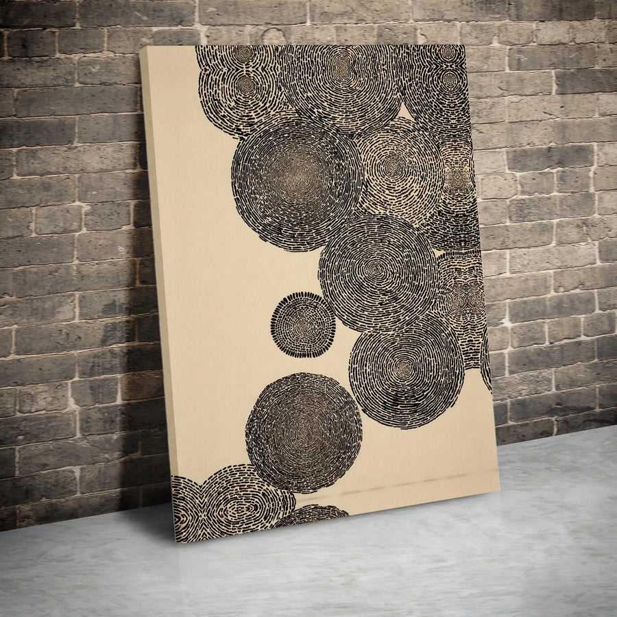 Abstract Circles Canvas Wall Art | Minimalist Concentric Line Print | Premium Gallery Wrapped Canvas | Modern Home and Office Decor Gift