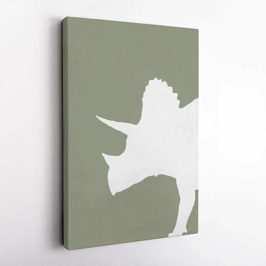 Triceratops Dinosaur Wall Art | Minimalist Silhouette Decor | Premium Gallery Wrap Canvas | Nursery or Modern Home Decor Gift