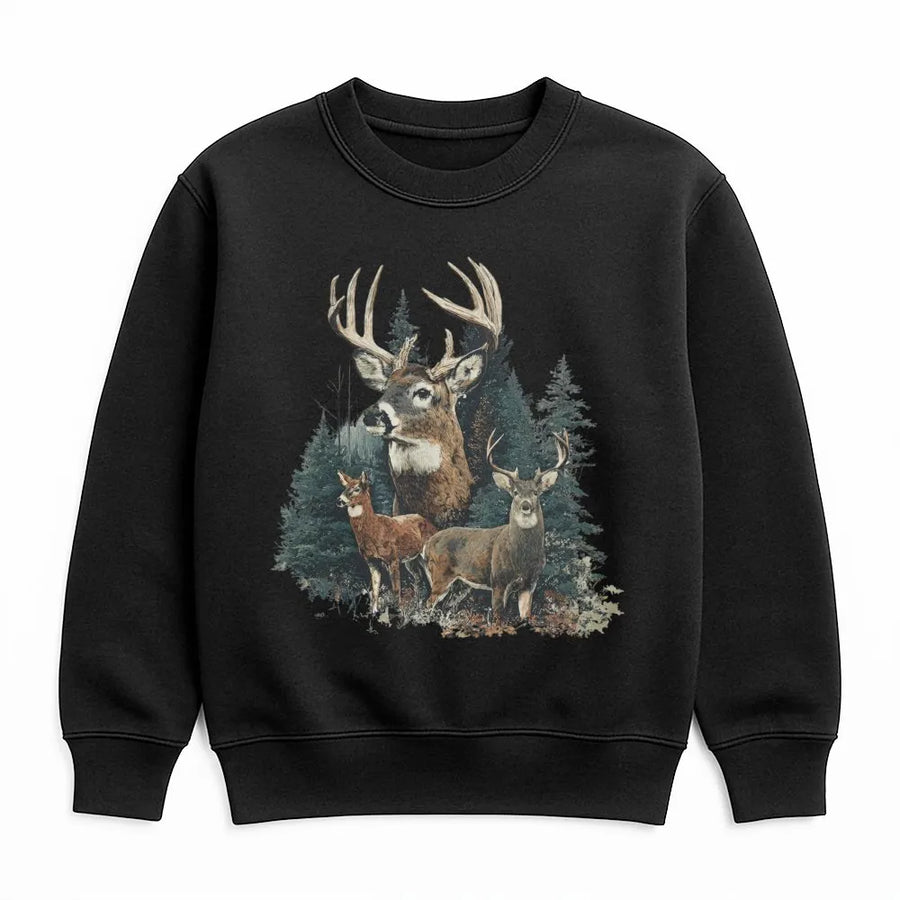 Vintage Deer Sweatshirt | Retro 90s Wildlife Graphic Crewneck | Premium Cotton Blend | Country Hunting Season Gift for Men & Women