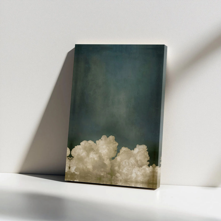 Cloudscape Canvas Wall Art | Moody Vintage Sky Painting | Premium Gallery Wrapped Canvas | Modern Minimalist Home Decor Gift