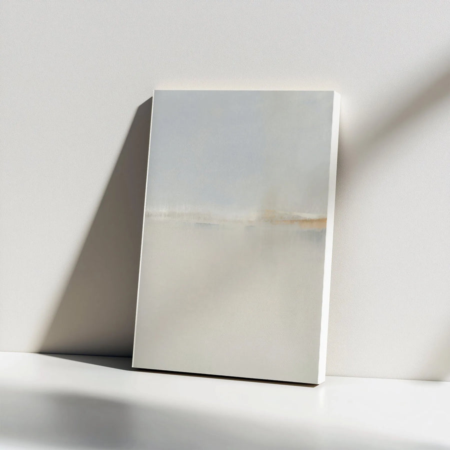 Abstract Landscape Vertical Canvas | Misty Horizon Art Print | Premium Gallery Wrap Canvas | Modern Minimalist Wall Art Gift