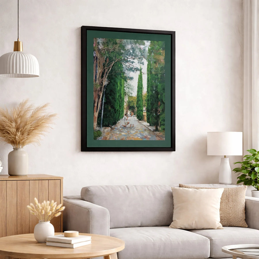 Marriage Proposal Canvas Print | Romantic Cypress Path Wall Art | Premium Gallery-Wrapped Decor | Engagement Gift for Couple