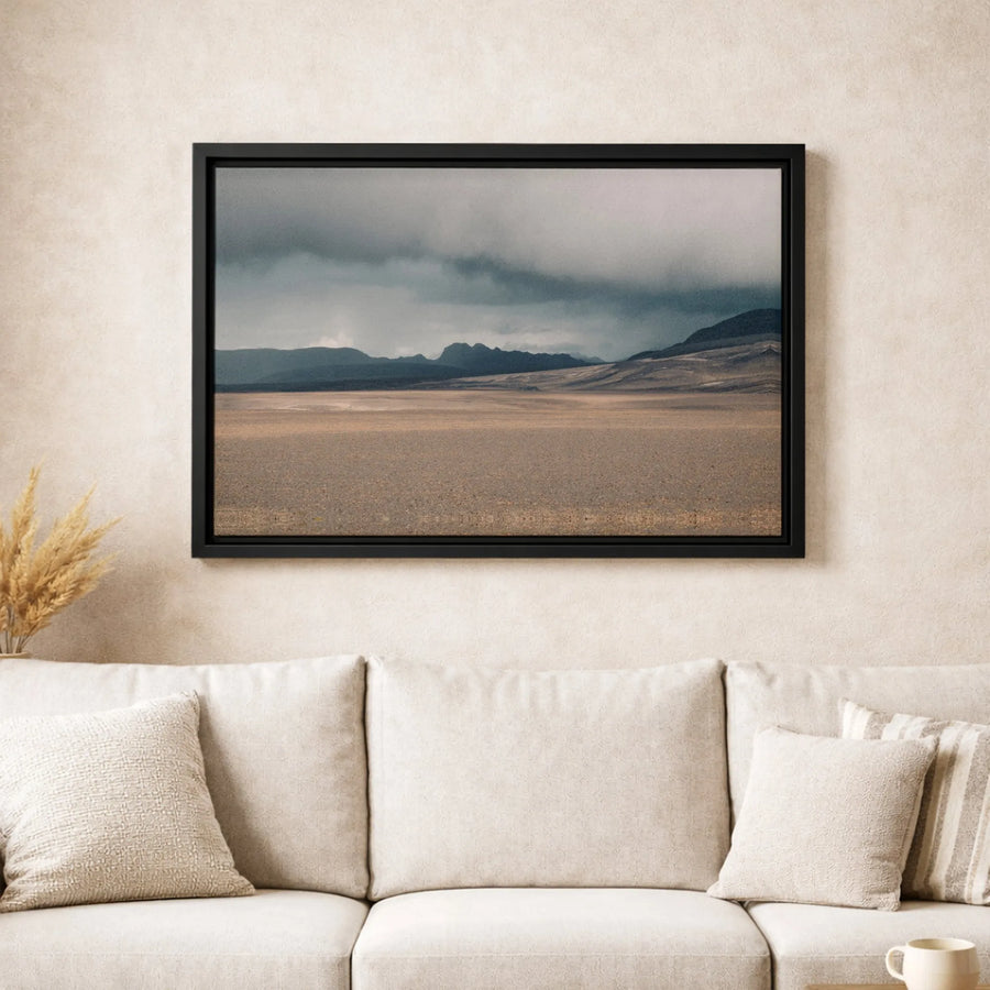 Desert Landscape Wall Art | Stormy Mountain Canvas Print | Premium Gallery Wrapped Decor | Modern Nature Home Gift