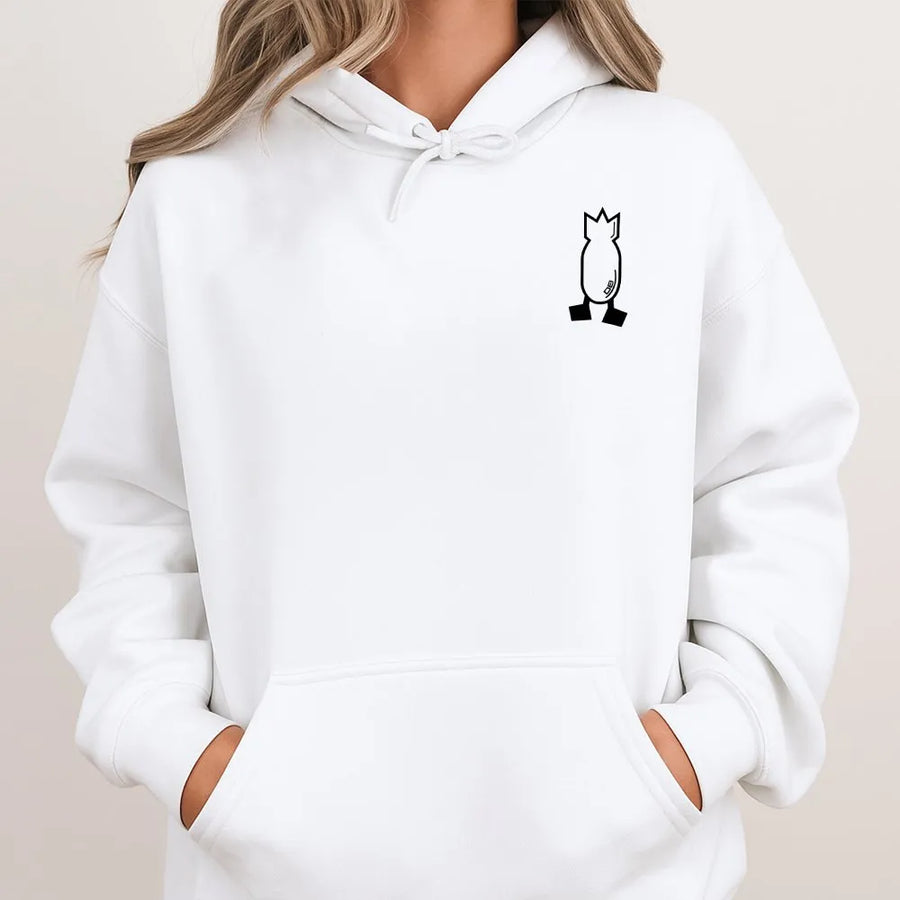 Crown Bomb Graphic Hoodie | Minimalist Streetwear Logo Design | Soft Cotton-Blend Premium Apparel | Unisex Urban Gift for Him and Her