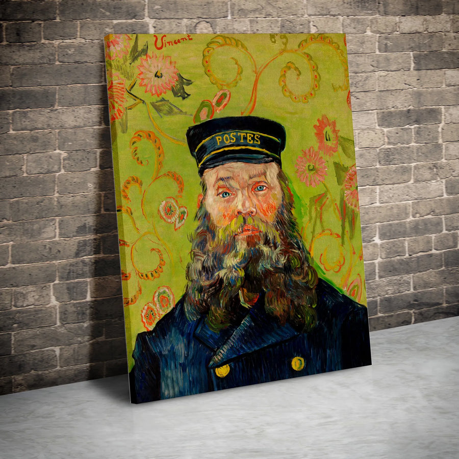 Vincent van Gogh Postman Joseph Roulin Canvas | Famous Post-Impressionist Art Print | Premium Gallery-Wrapped Quality | Fine Art Gift for Home Decor