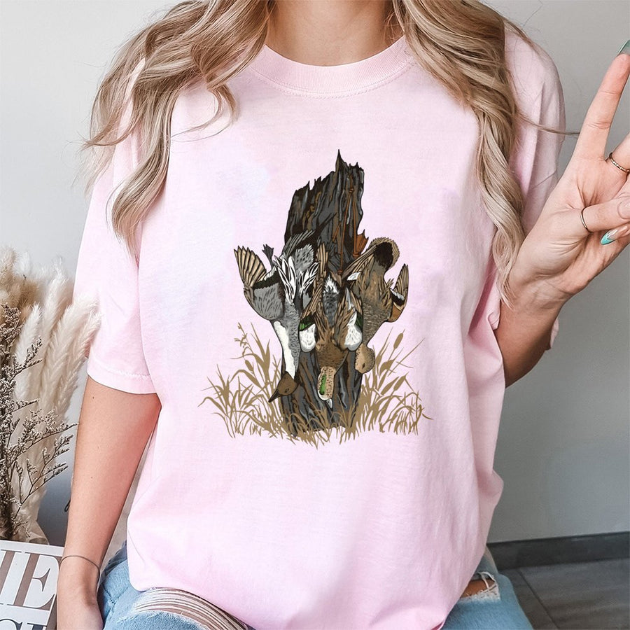 Duck Hunting T-Shirt | Mallard Waterfowl Graphic | Premium Cotton Unisex Tee | Gift for Hunter Outdoor Sports Enthusiast