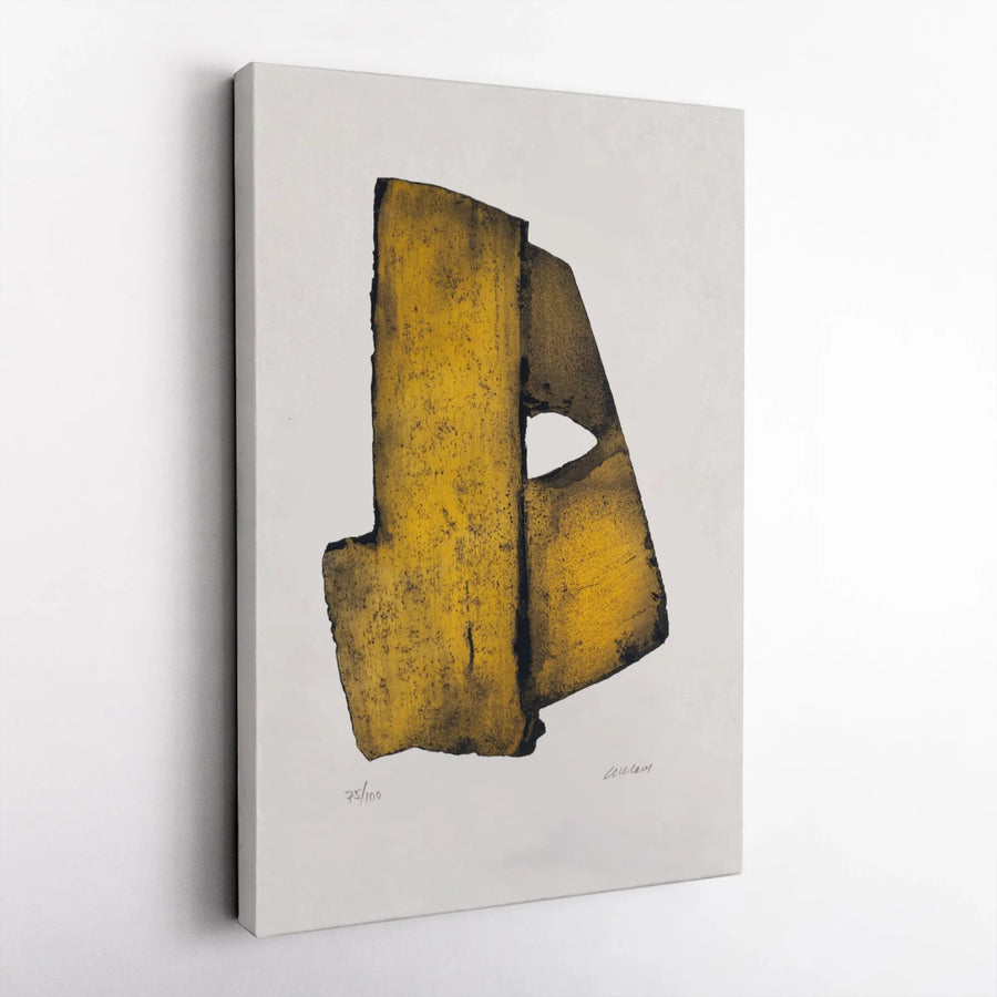 Abstract Yellow and Black Canvas Art | Modern Industrial Wall Decor | Premium Fade-Resistant Print | Gallery-Quality Framed or Unframed Wall Decor