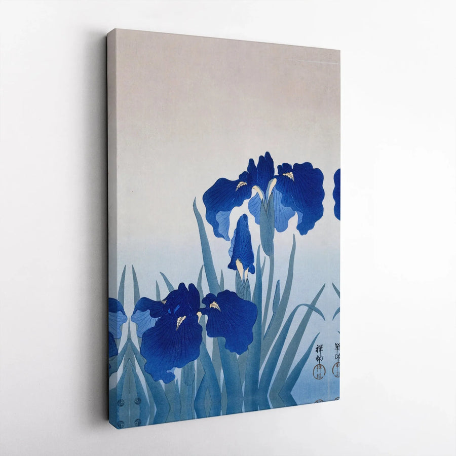 Ohara Koson Irises Japanese Woodblock Art Print | Ukiyo-e Floral Gallery Canvas | 1.25" Thick Premium Decor | Classic Asian Art Gift for Home
