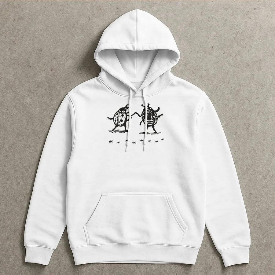 Dancing Ladybugs Hoodie | Retro Indie Concert Style Graphic Tee | Premium Cotton | Unisex Music Fan Gift