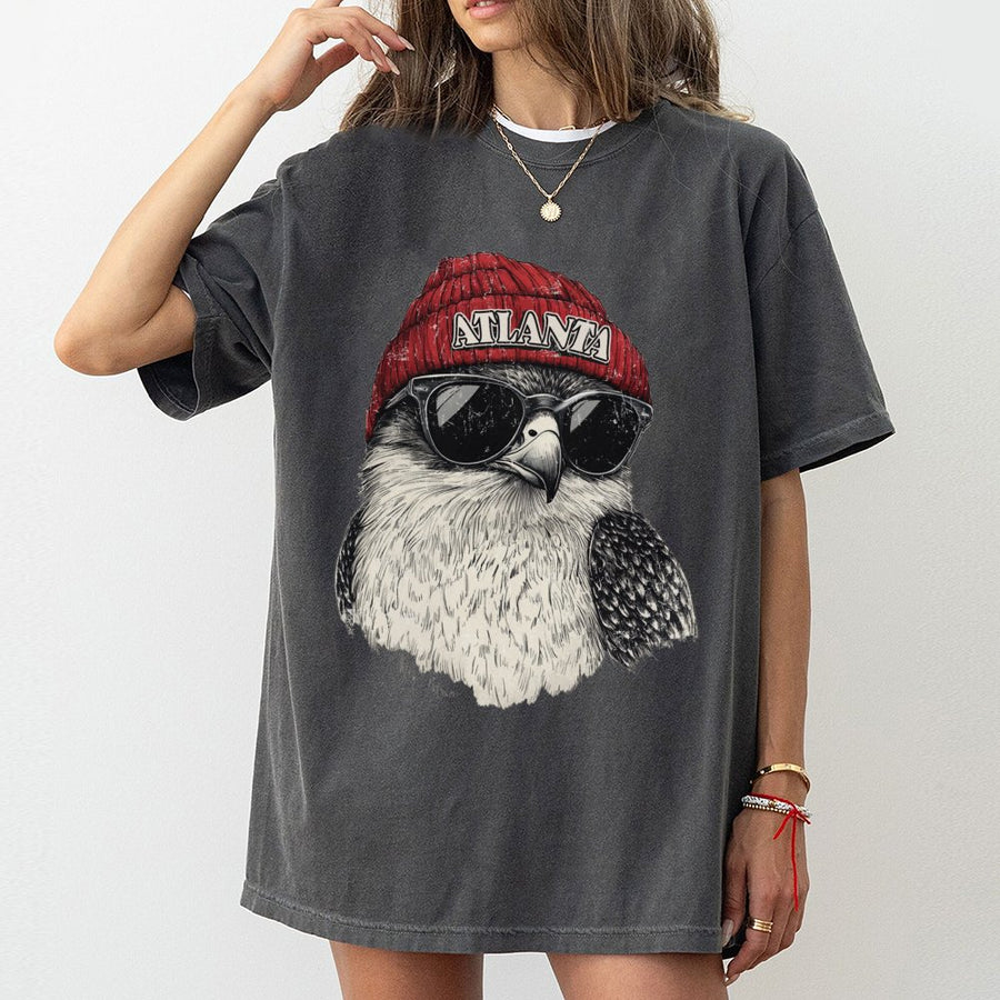 Atlanta Falcon Wearing Beanie And Sunglasses T-Shirt