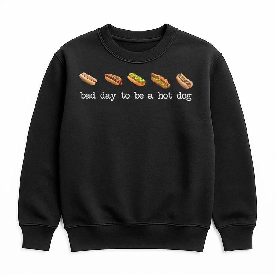 Bad Day to Be a Hot Dog Sweatshirt | Funny 4th of July Patriotic Sweatshirt | Soft Cotton Blend | Grilling & BBQ Gift for Men & Women