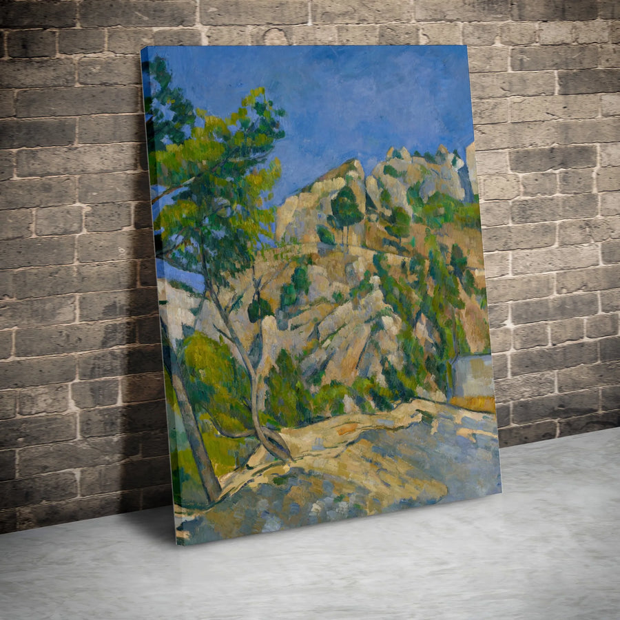 Cézanne Mont Sainte-Victoire Canvas Wall Art | Post-Impressionist French Landscape Print | Premium Gallery Wrap | Classic Art Collector's Home Decor Gift
