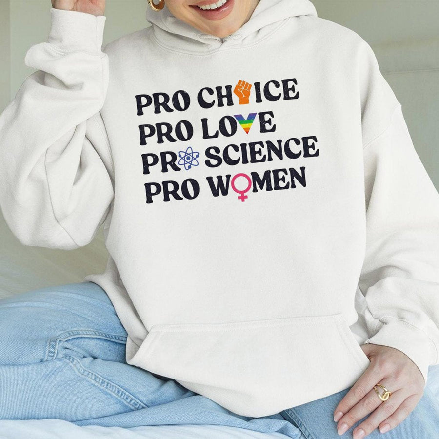 Pro Choice Feminist Hoodie | Equality and Human Rights Graphic | Soft Cotton-Polyester Blend | Activist Gift for Women and Supporters