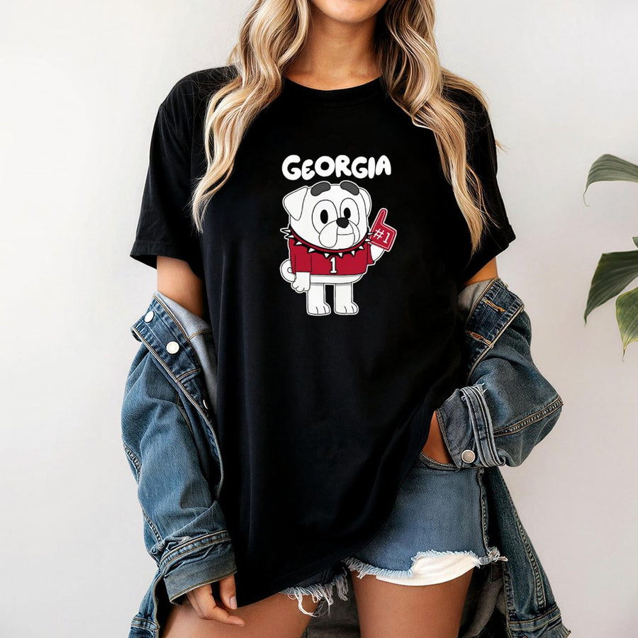 Georgia Dog Youth T-Shirt Football  Bulldogs Mascot Georgia Youth T-Shirt Game Day T-Shirt