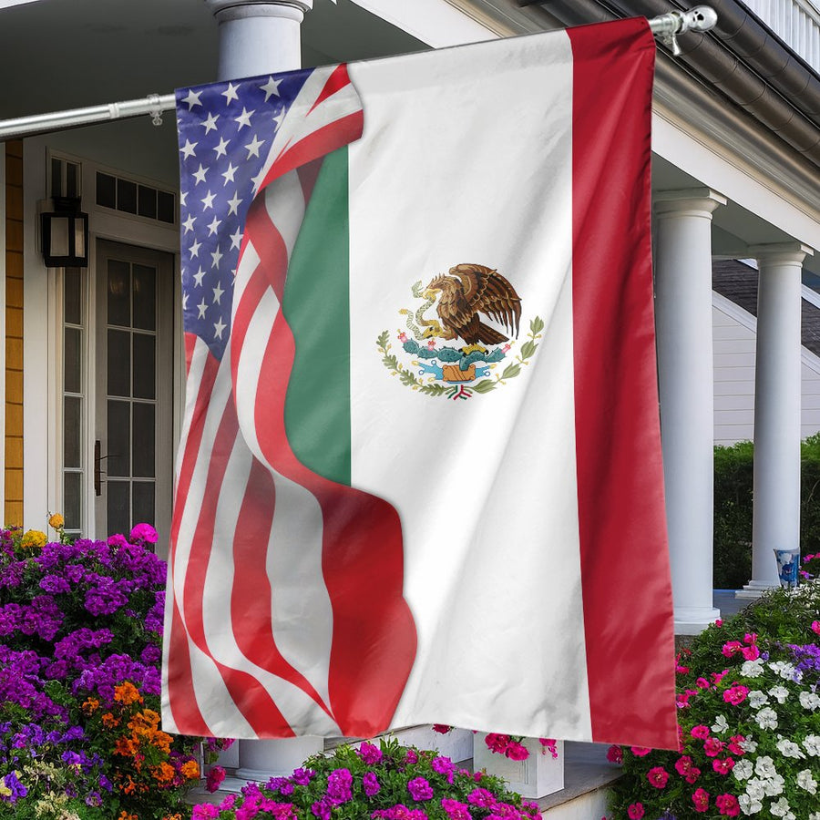 USA and Mexico Friendship Flag | Double-Sided Durable House Flag | Weather-Resistant Premium Polyester | Patriotic Home Garden Decor Gift