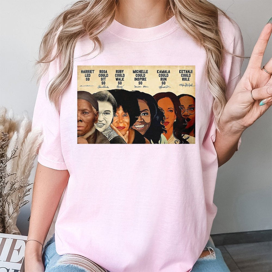 Black History Month T-Shirt | Harriet Tubman Rosa Parks Graphic Print | Premium Soft Cotton | Inspirational Women Empowerment Gift