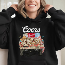 Dogs Beer Coors Banquet 4th Of July Hoodie, Coors Banquet Beer, Perfect Beer And Dog Hoodie For Women, For Men Graphic Hoodie