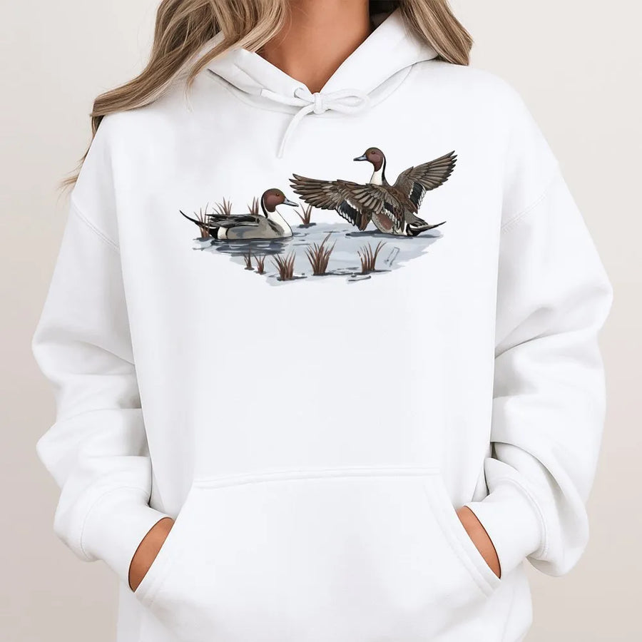 Mallard Duck Hunting Hoodie | Realistic Waterfowl Wildlife Graphic | Premium Cotton Blend | Gift for Hunter and Outdoor Enthusiast