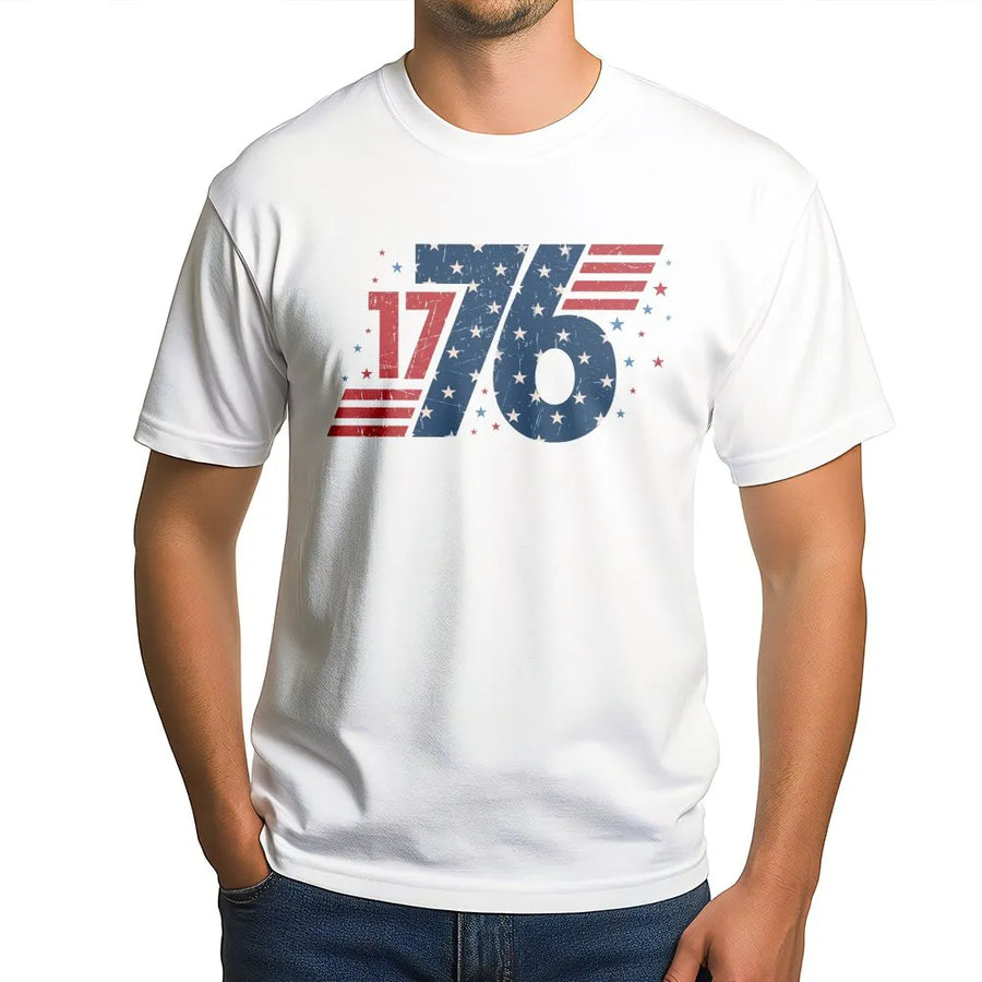 1776 T-Shirt | Vintage American Flag Graphic | Premium Cotton Blend | Patriotic Gift for 4th of July