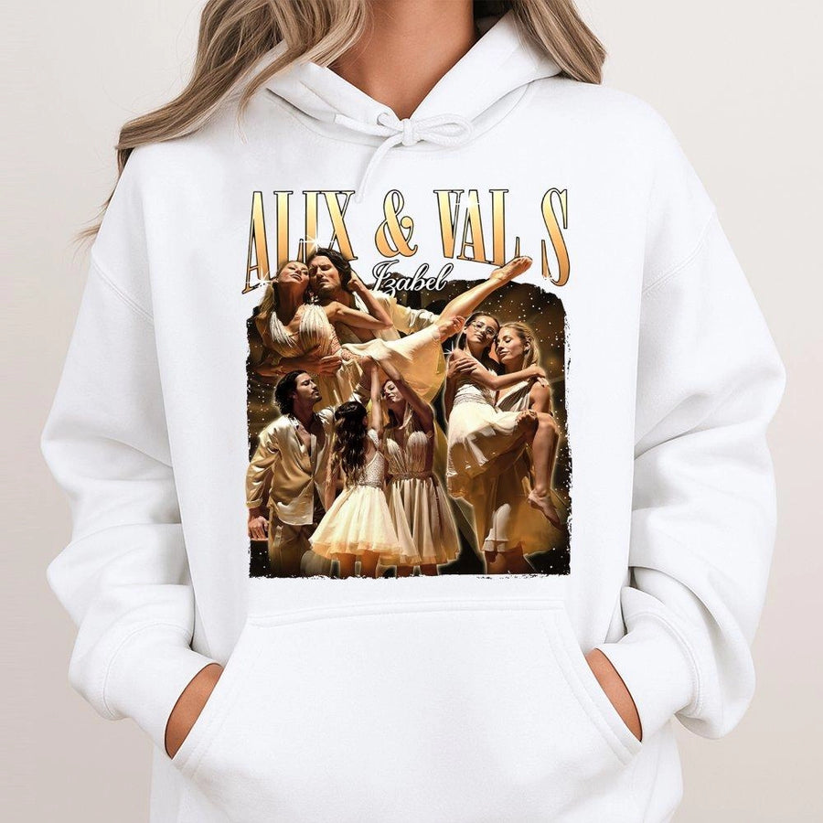 Dancing Couple Hoodie | Retro 90s Style Graphic Print | Premium Cotton Blend | Gift for Dance Lovers and Ballroom Fans