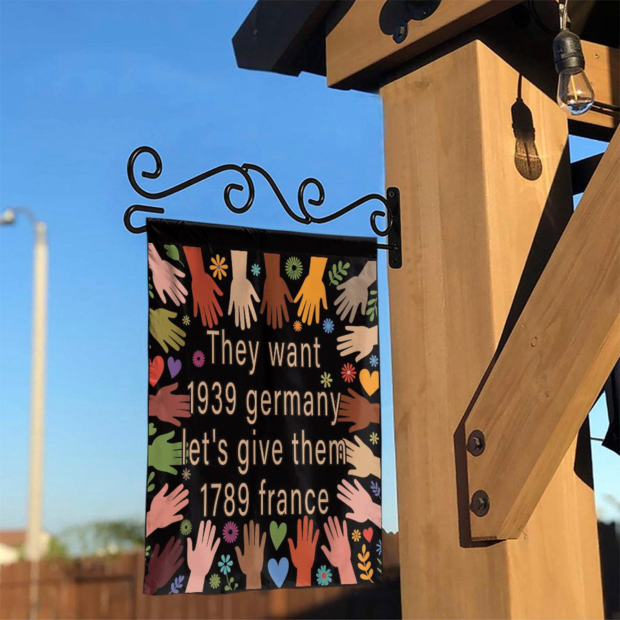 Garden Flag | 1789 French Revolution Quote Design | Weather-Resistant Polyester Decor | Unique Historical Statement Yard Gift