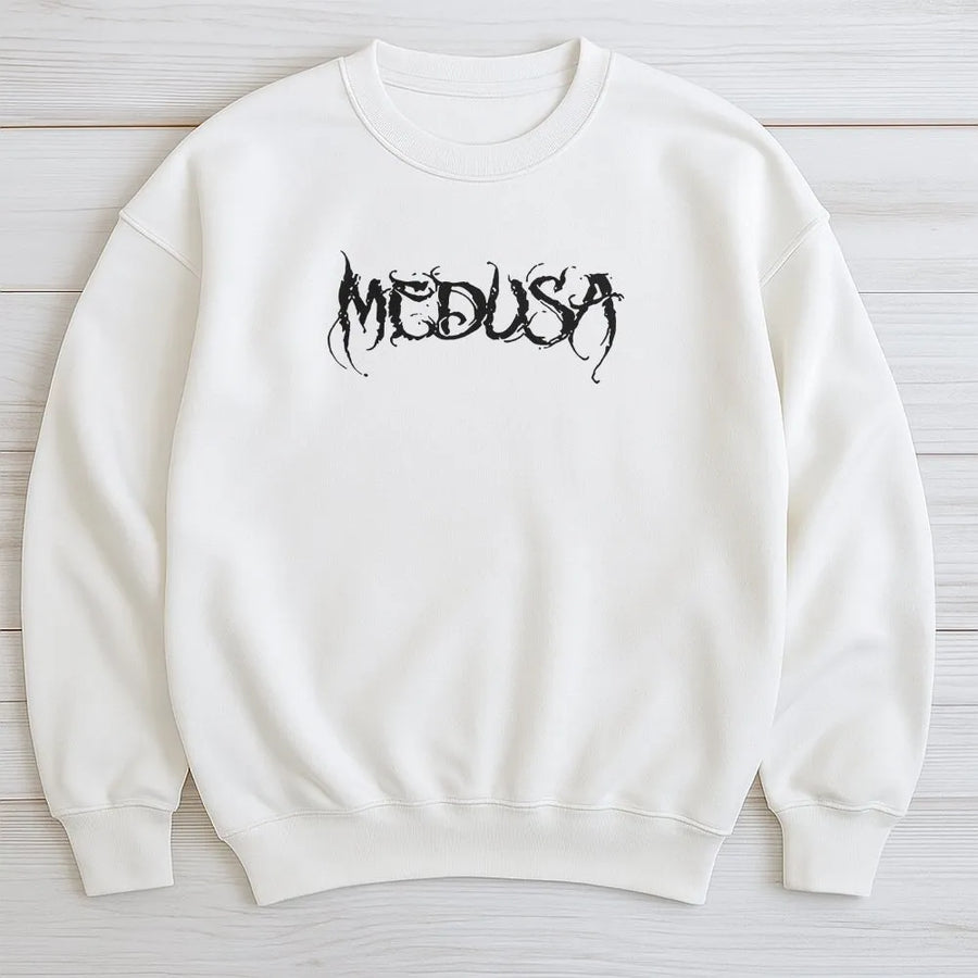 Medusa Graphic Sweatshirt | Gothic Metal Style Sweatshirt | Premium Cotton Blend | Gift for Greek Mythology & Dark Academia Fans