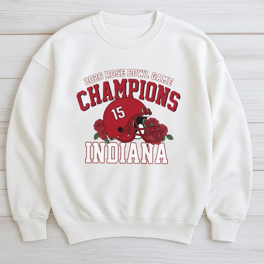 Indiana Football 2026 Rose Bowl Champions Sweatshirt, Indiana Team Players Sweatshirt, Iu Football Sweatshirt, Indiana Univers