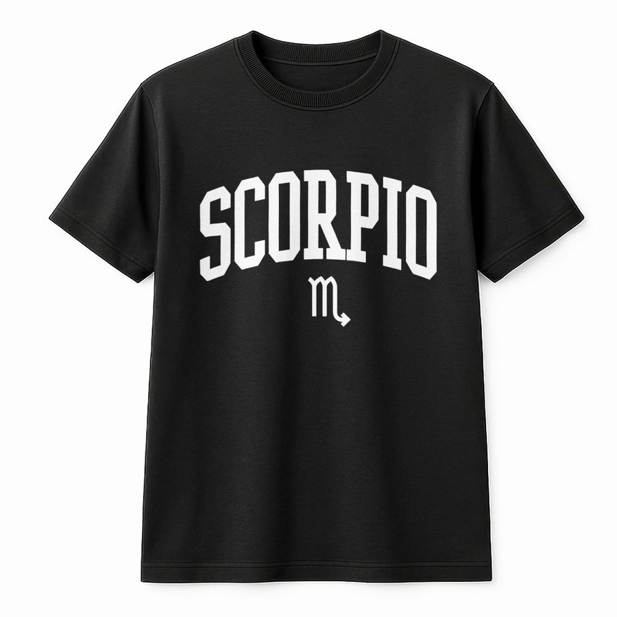 Scorpio Zodiac Sign T-Shirt | Minimalist Astrology Graphic Tee | Premium Cotton Casual Wear | Birthday Gift for Him or Her
