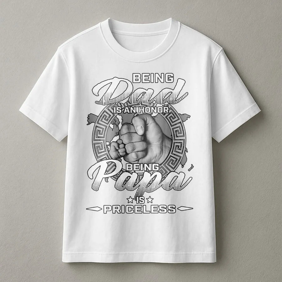 Dad T-Shirt | Minimalist Chest Graphic | Soft Crewneck Pullover | Gift for New Dad, Father's Day